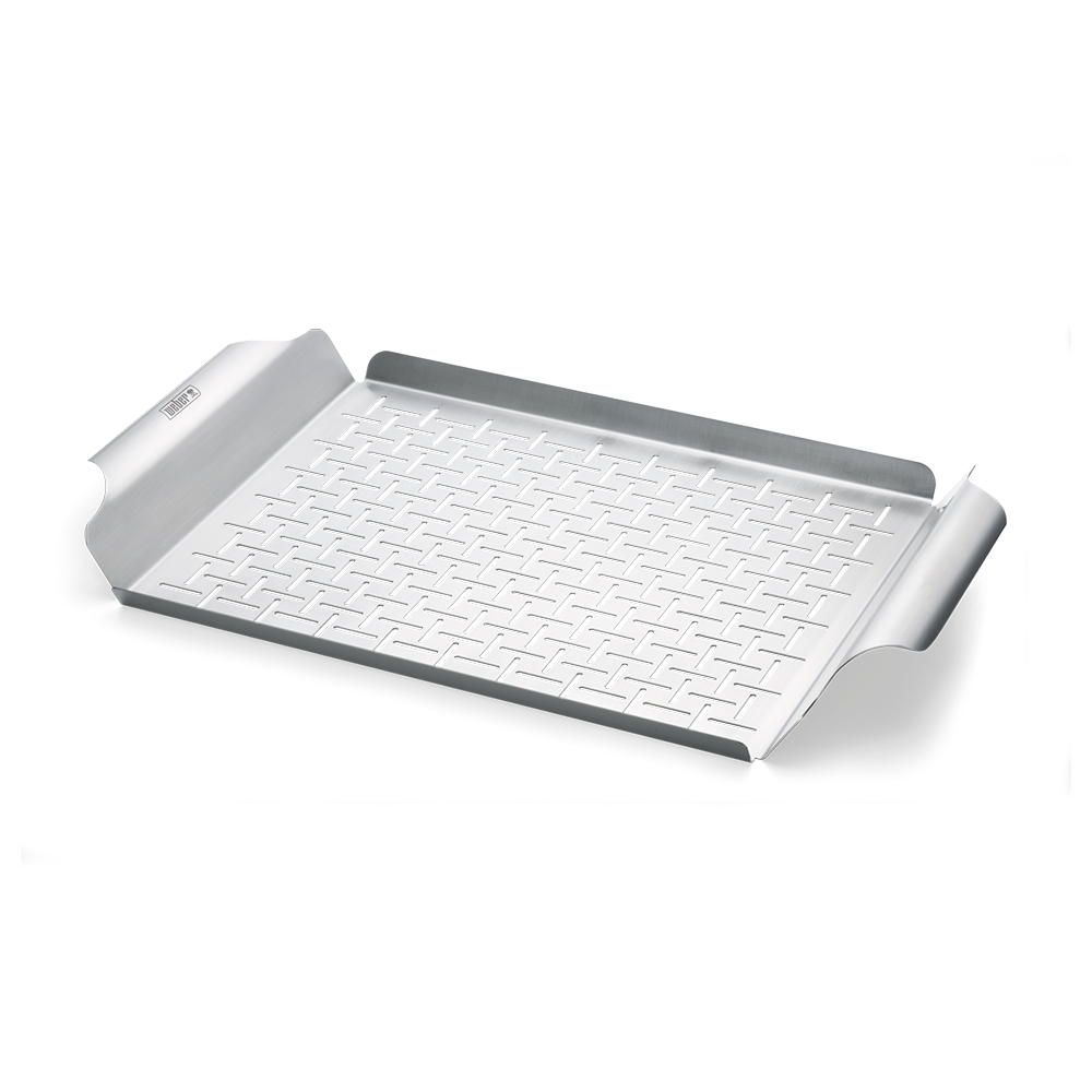 Plat de cuisson rectangulaire weber style en inox