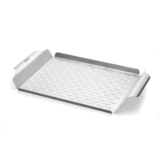 Plat de cuisson rectangulaire weber style en inox