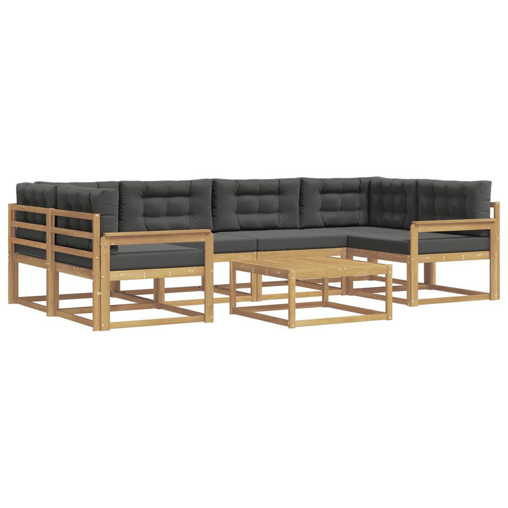 Ensemble de canapés d'extérieur 5 pc blanc et anthracite