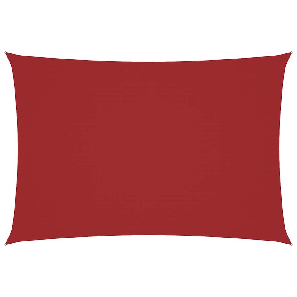 Voile de parasol tissu oxford rectangulaire 3x6 m rouge