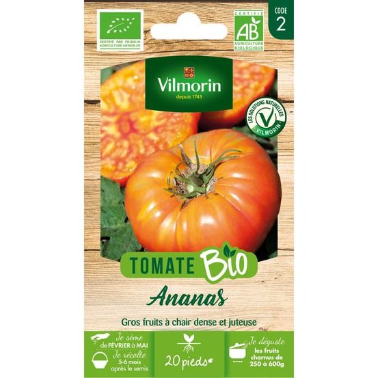 Sachet de graines tomate ananas bio