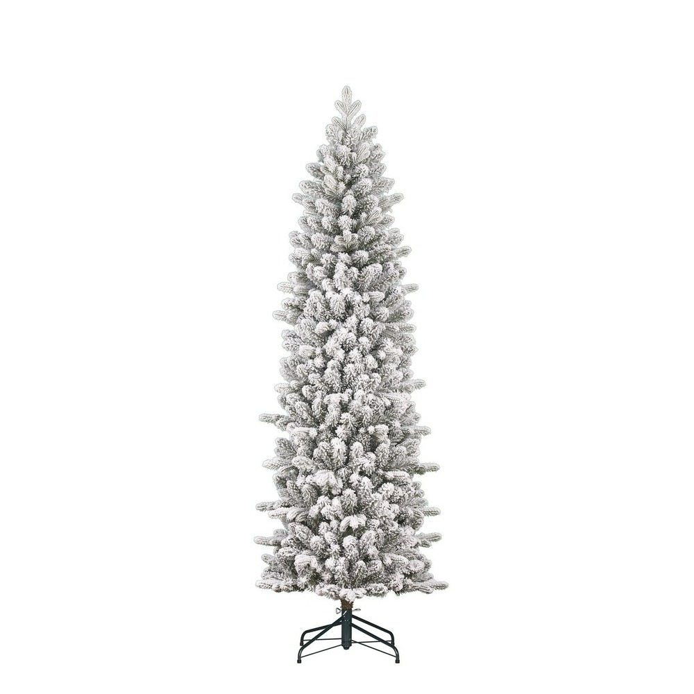Black box trees harma sapin de noël artificiel forme colonne - arbre de noël artificiel givré avec 861 branches - décoration noël
