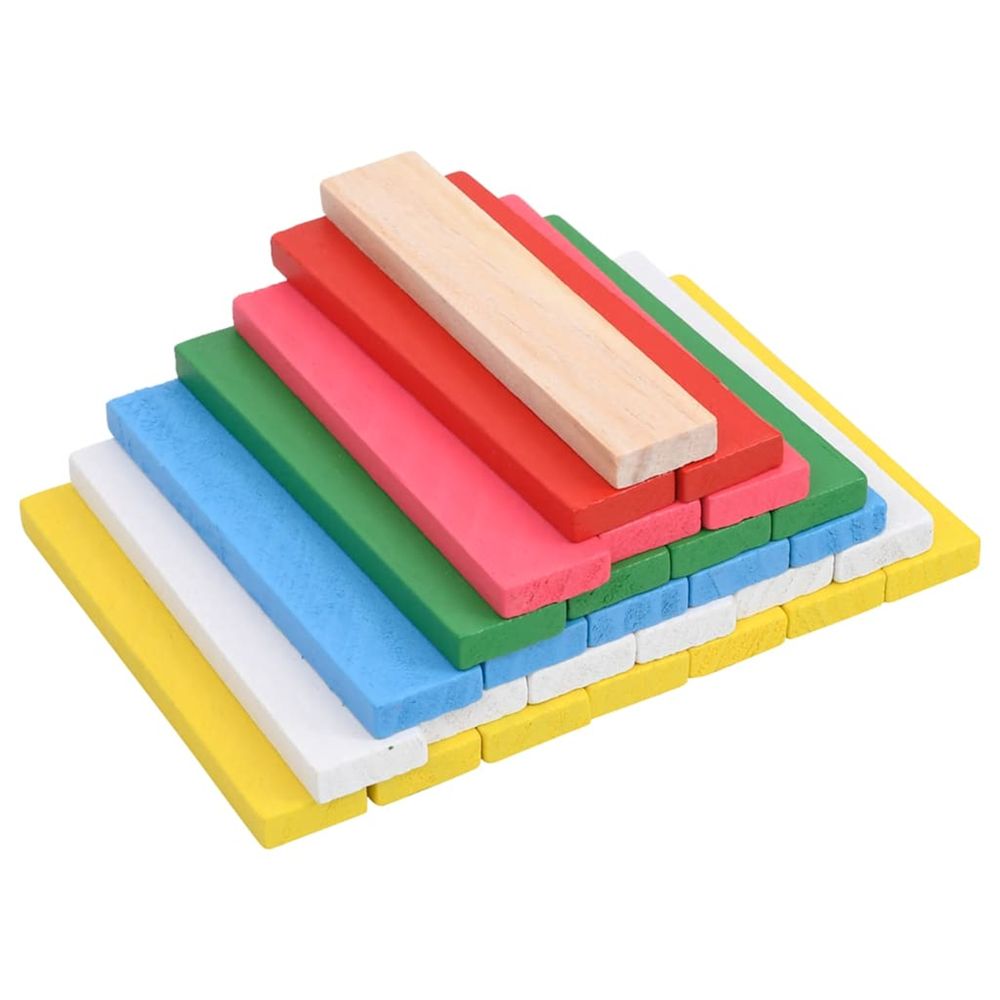 Ensemble de blocs de construction en bois 150 pcs pin peint