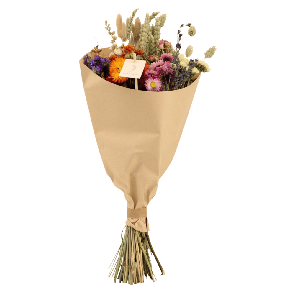 Fleurs sèches bouquet de campagne multi - h50 cm - ø20 cm