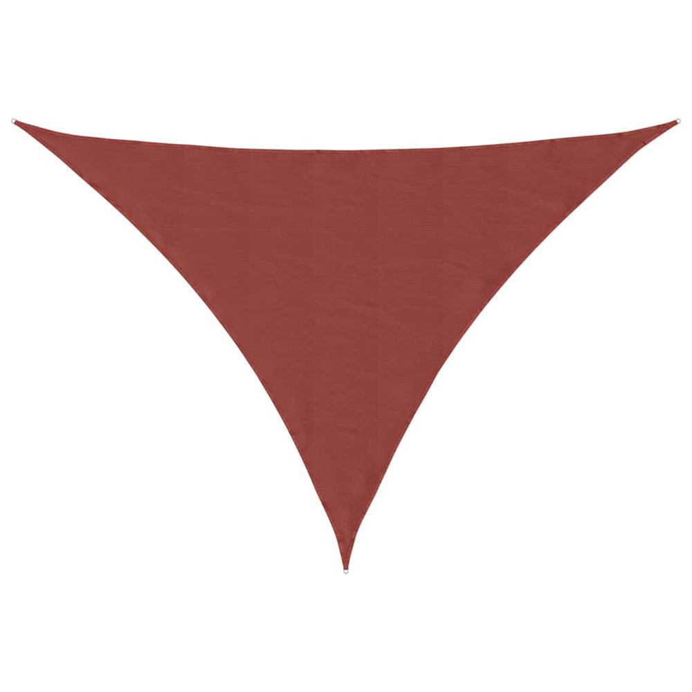Voile de parasol tissu oxford triangulaire 4x4x5,8m terre cuite