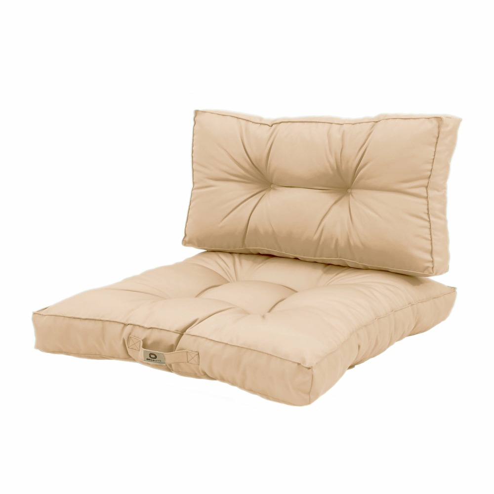 Coussins pour salon de jardin capitonné 60x60cm beige