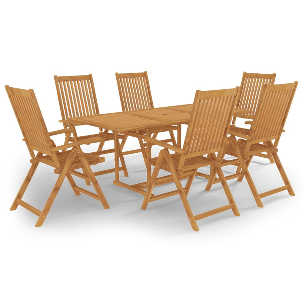 Salon de jardin 7 pcs Bois de teck