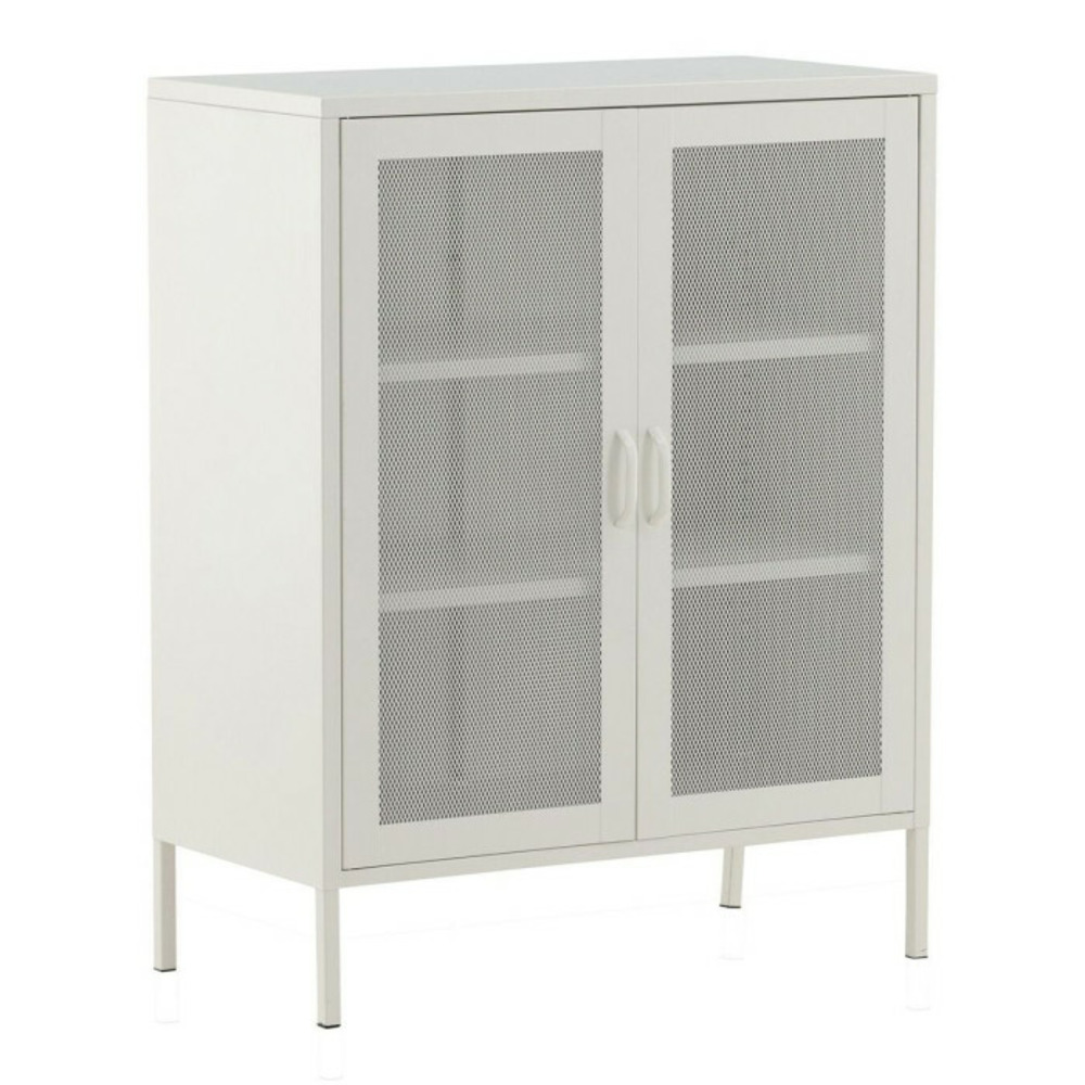 Buffet 2 portes en métal misha 101cm blanc