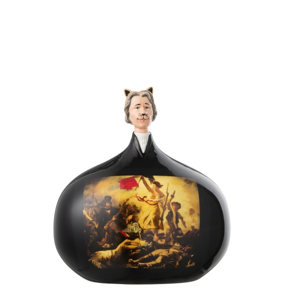 Figurine les chartistes en poterie multicolore 20x15.5x22 cm