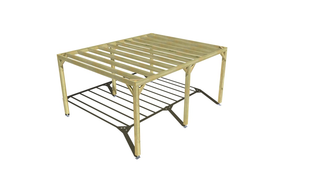 Pergola bois • 5m x 4m • indépendante • sens profondeur • livraison comprise