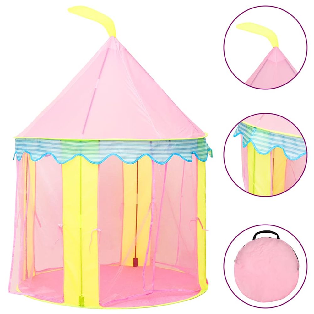 Tente de jeu pour enfants rose 100x100x127 cm