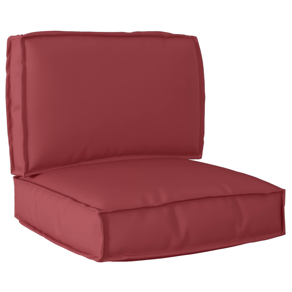 Set de coussins de palette 2 pcs bordeaux tissu oxford