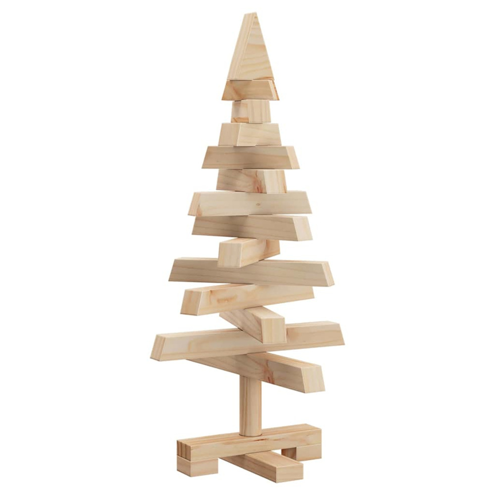 Arbres de noël avec support naturel 60 cm bois massif en pin