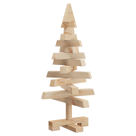 Arbres de noël avec support naturel 60 cm bois massif en pin