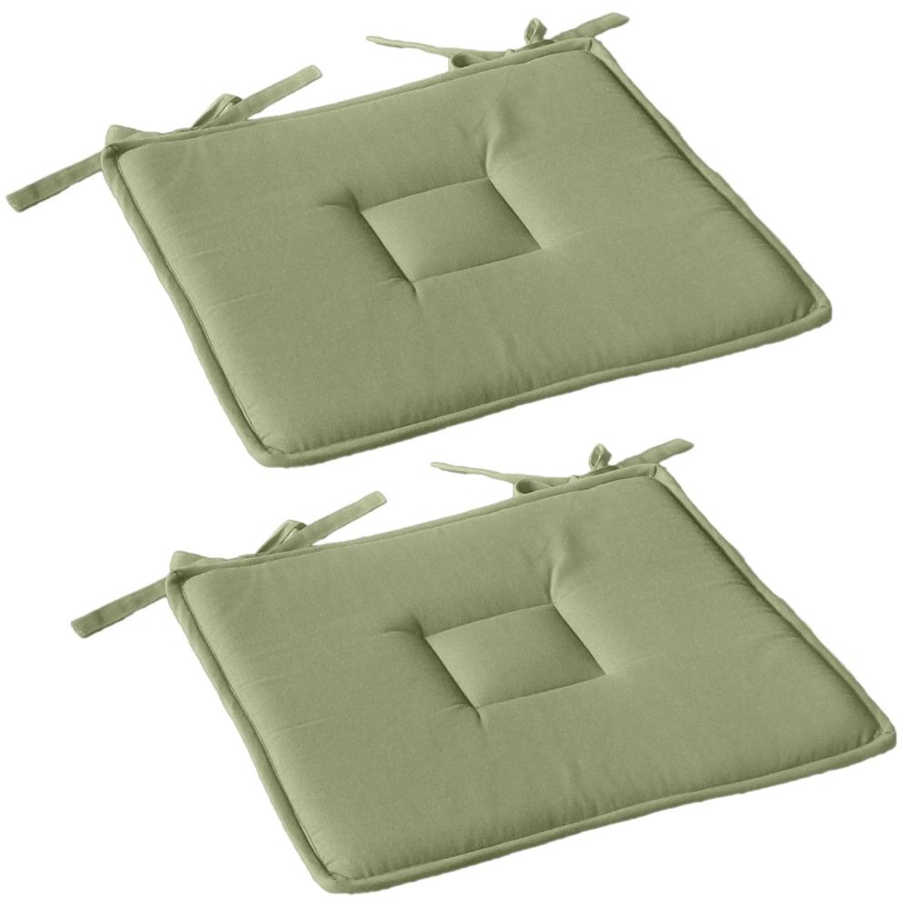 Lot de 2 galettes de chaise en coton panama