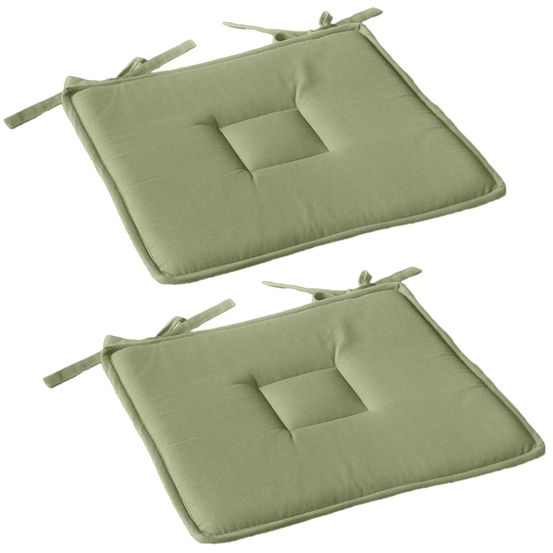 Lot de 2 galettes de chaise en coton panama