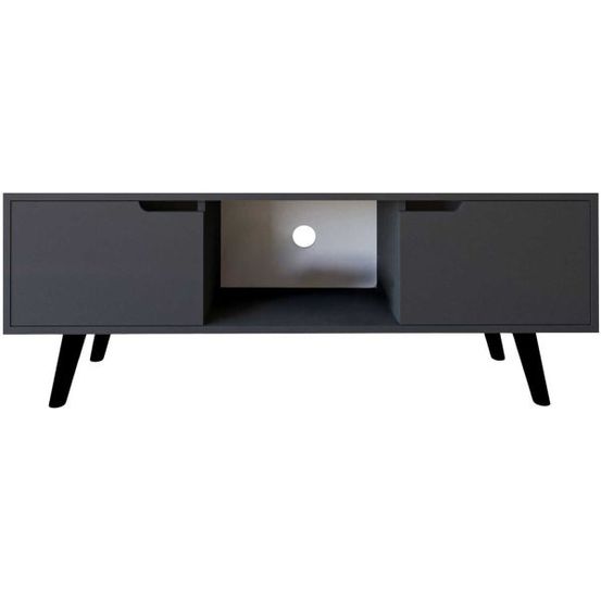 Meuble tv 2 portes en aggloméré siena anthracite