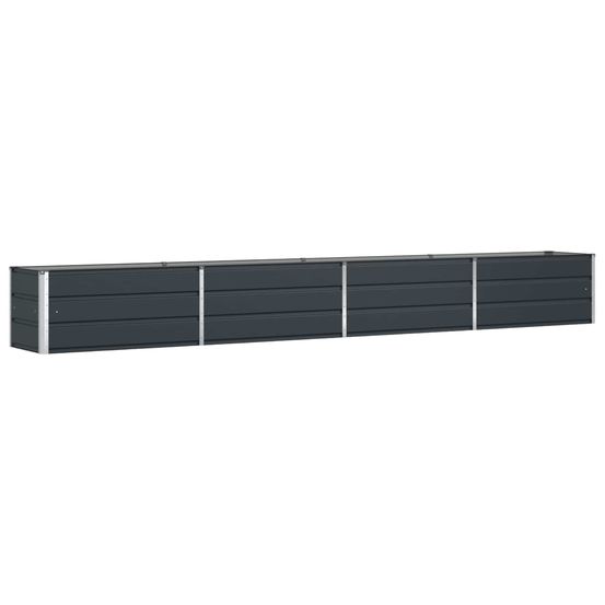 Jardinière d'extérieur anthracite 385 x 50 x 45 cm acier galvanisé