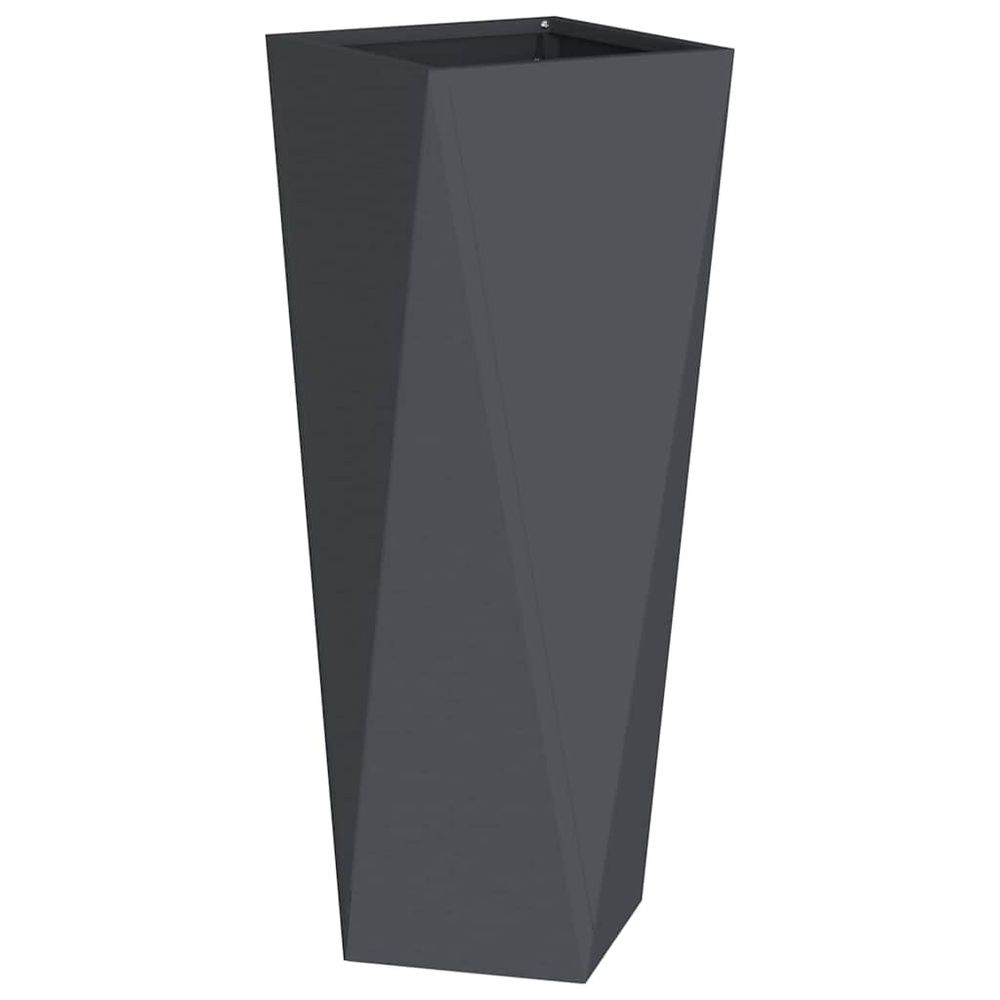 Jardinière anthracite 30 x 30 x 75 cm acier