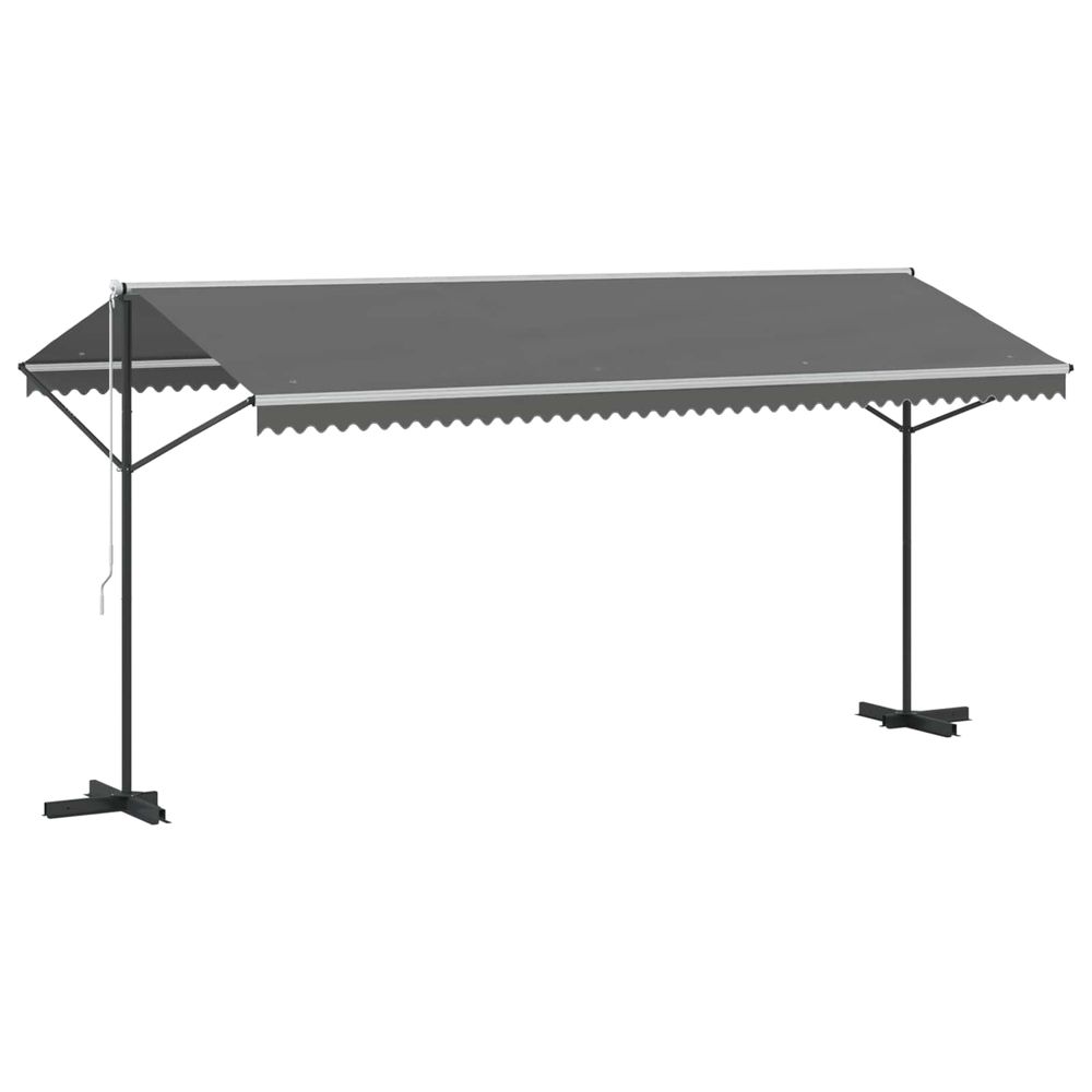 Auvent autoportant 5 x 3 m polyester gris