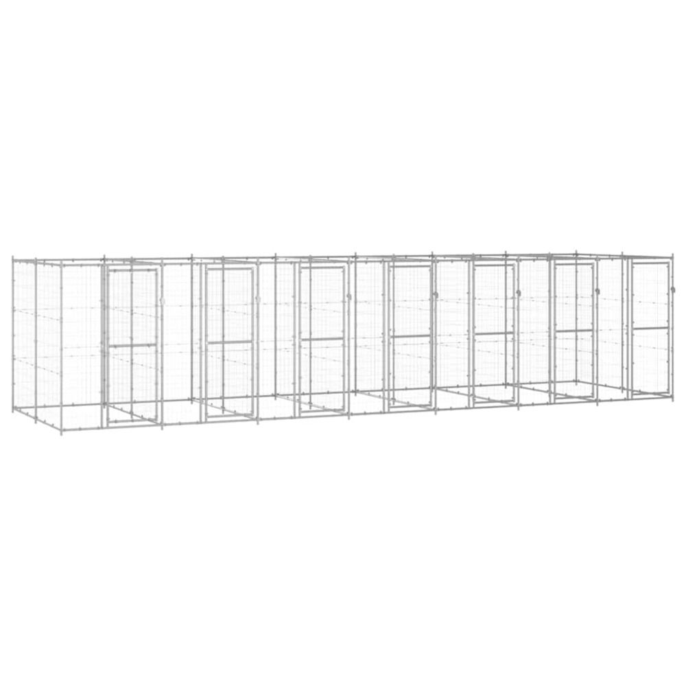 Chenil extérieur acier galvanisé 16,94 m²