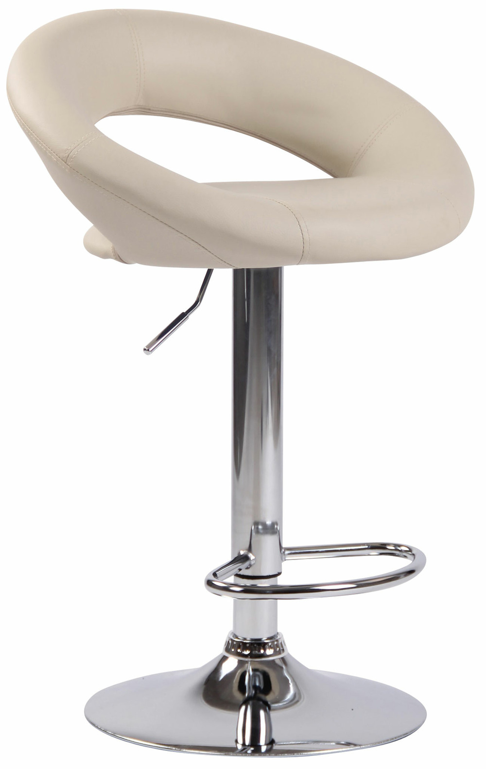 Tabouret de bar olinda simili cuir chromé