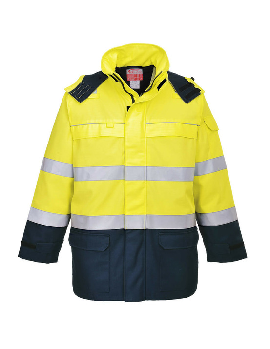 Parka arc électrique et haute visibilité couleur : jaune/marine taille xxl - portwest