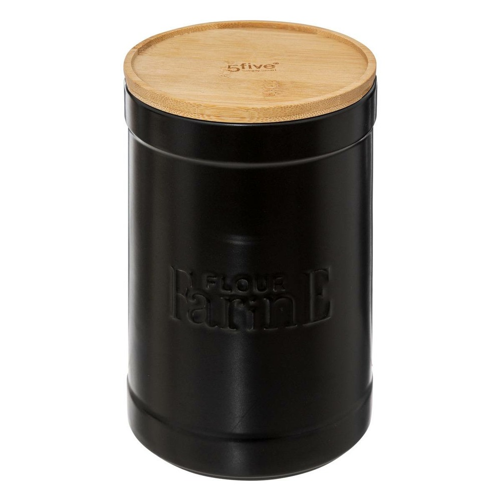 5five - boîte à farine naturéo en céramique noir