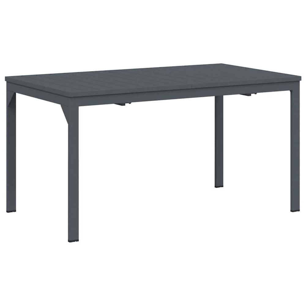 Table de patio anthracite 180 x 80 x 74 cm
