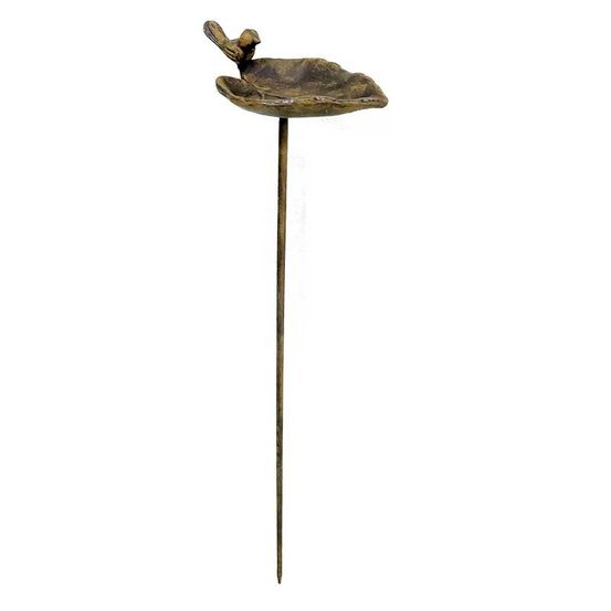 Mangeoire oiseaux feuille à planter 16x87cm