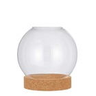 Mica decorations vase jillian - 20x20x21 cm - verre - transparent