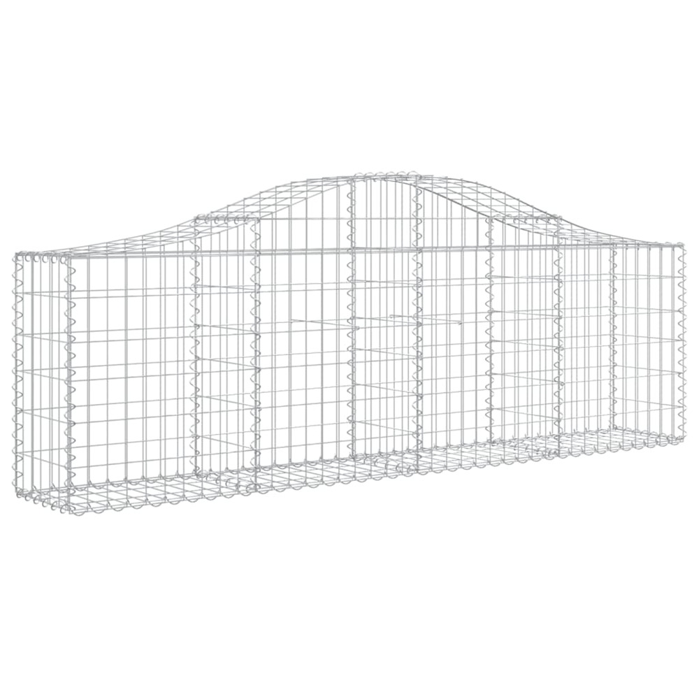 Panier de gabions arqué 200x30x60/80 cm fer galvanisé