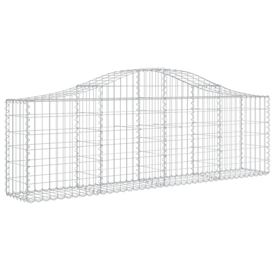Panier de gabions arqué 200x30x60/80 cm fer galvanisé