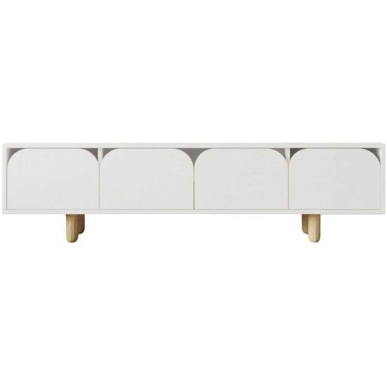 Meuble tv en aggloméré lazio blanc