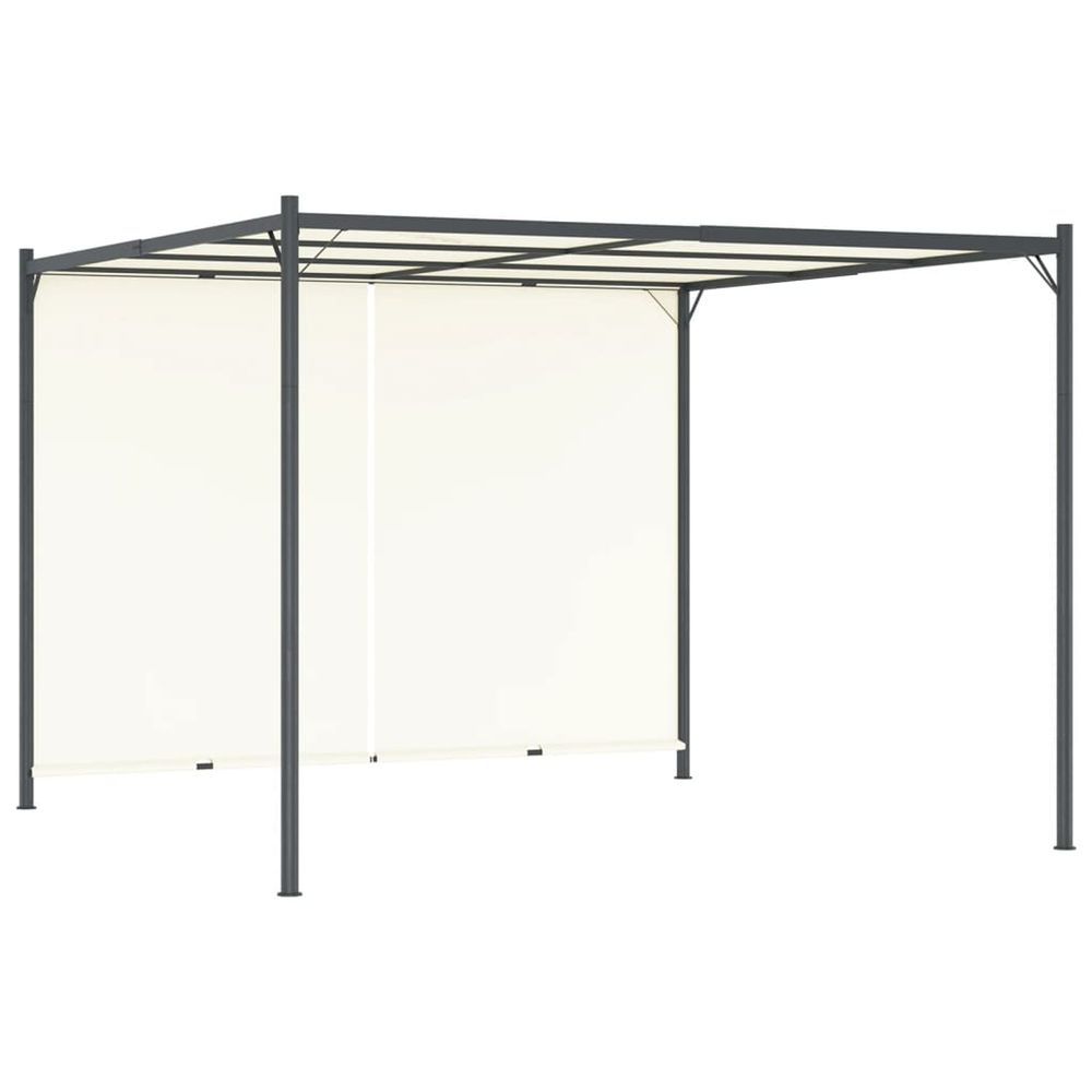 Pergola avec toit rÃ©glable CrÃšme Blanc