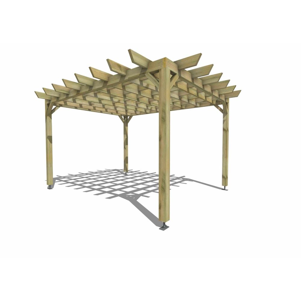 Pergola bois • 3m x 4m • indépendante • style retro • livraison comprise