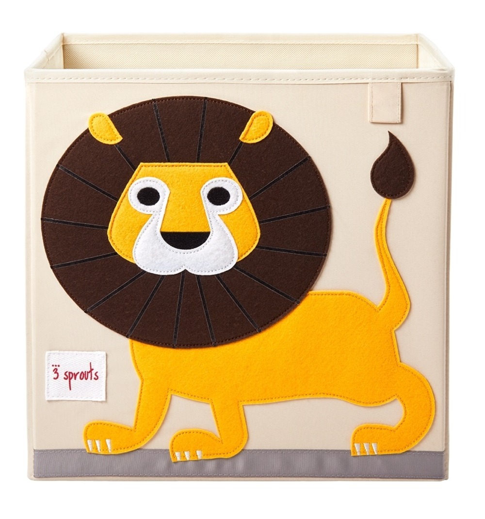 Cube de rangement lion