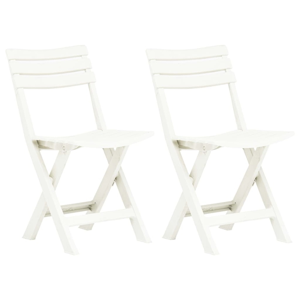 Chaises de jardin pliables lot de 2 plastique blanc