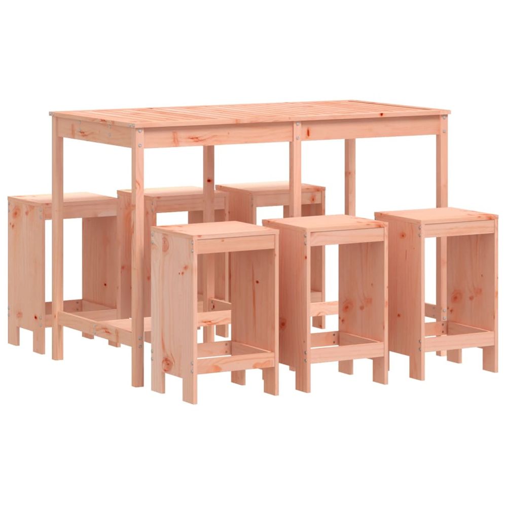 Ensemble de bar de jardin 7 pcs bois massif douglas