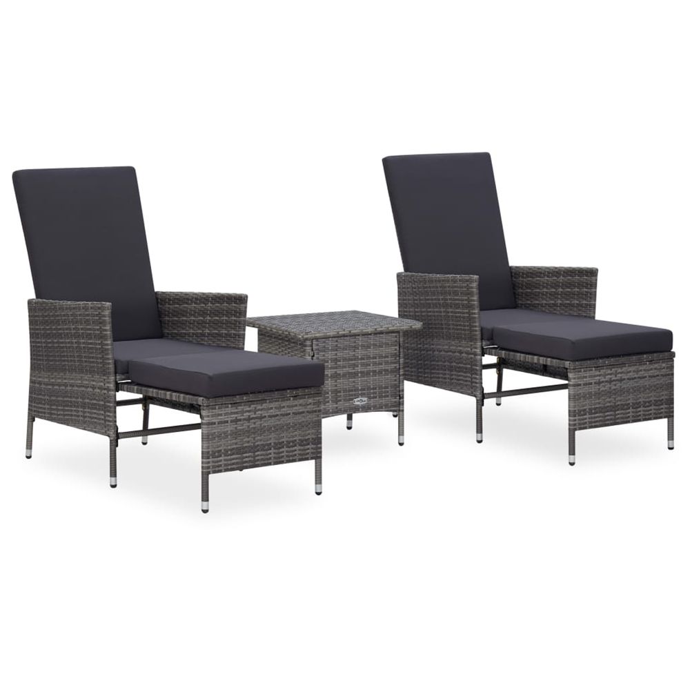 Salon de jardin 3 pcs avec coussins