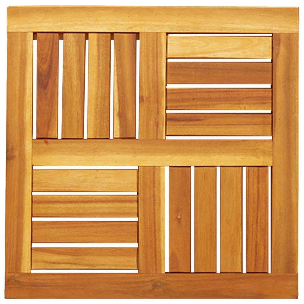Dessus de table 50x50x2 cm carré bois massif d'acacia