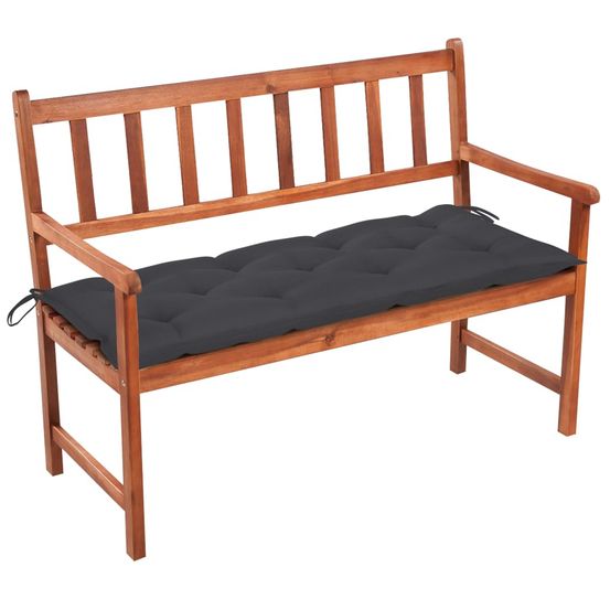 Banc de jardin avec coussin 120 cm bois d'acacia massif