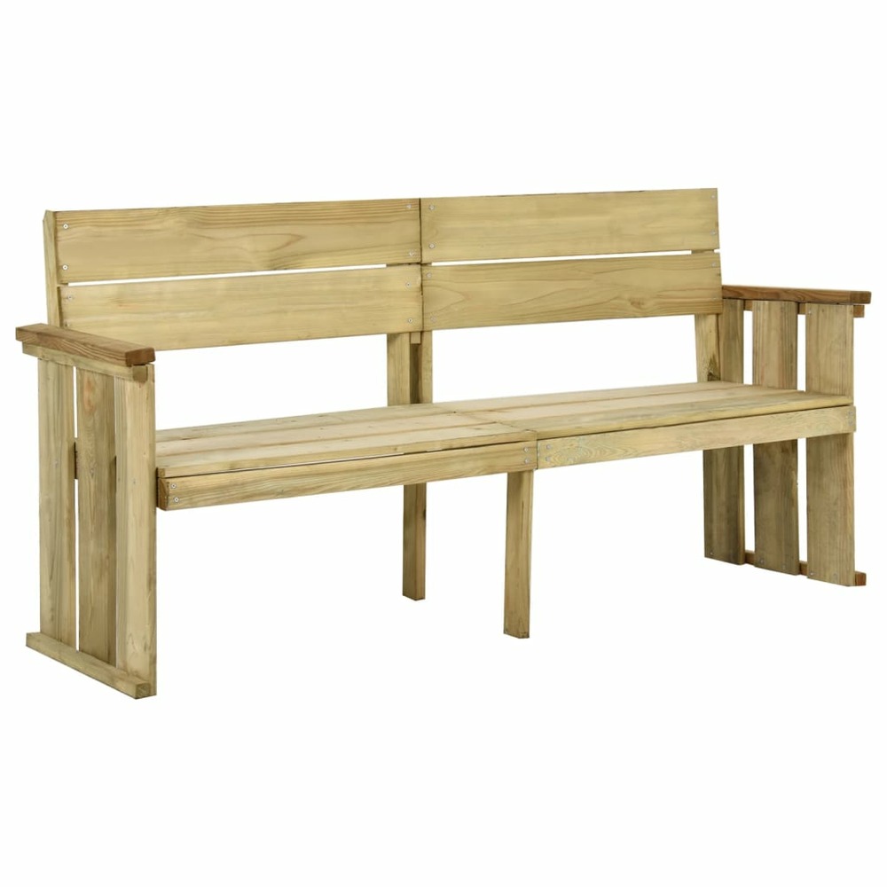 Banc de jardin meuble de patio d'extérieur terrasse 172 x 53 x 85 cm bois de pin imprégné