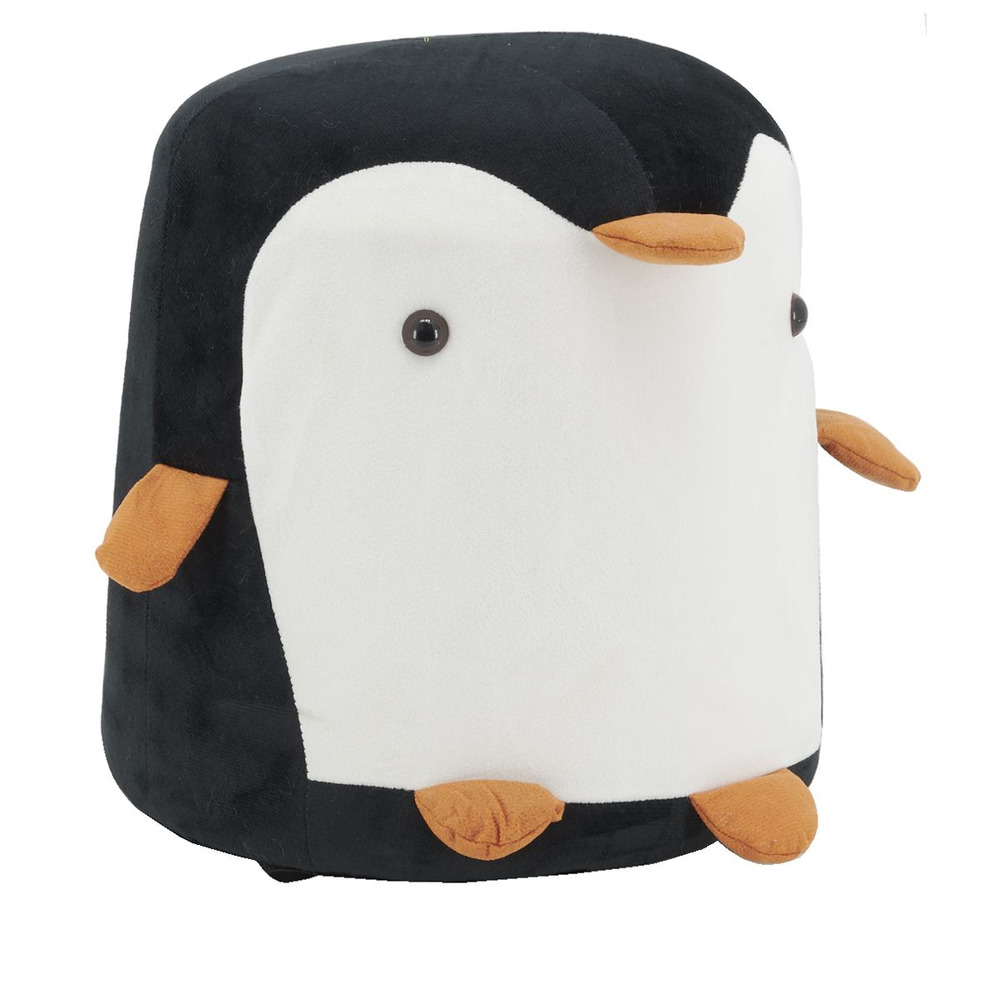 Pouf pingouin en velours