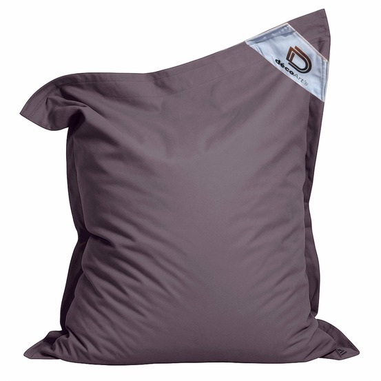Pouf xxl intérieur extérieur déhoussable en tissu gris 140x180cm