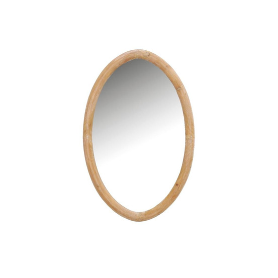 Miroir ovale en bois naturel