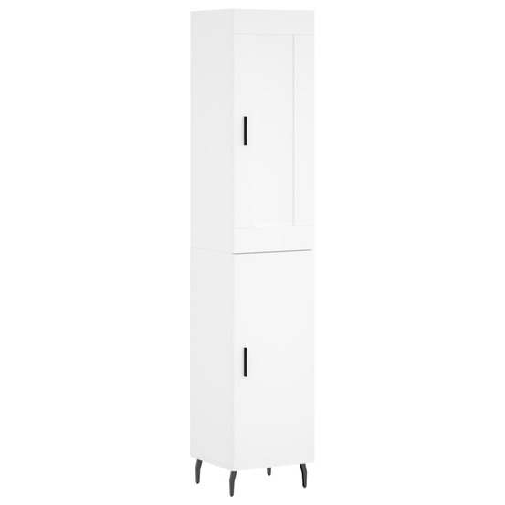 Buffet bahut commode armoire meuble de rangement organisateur cuisine salle de séjour salon haut 34,5 x 34 x 180 cm bois d'in