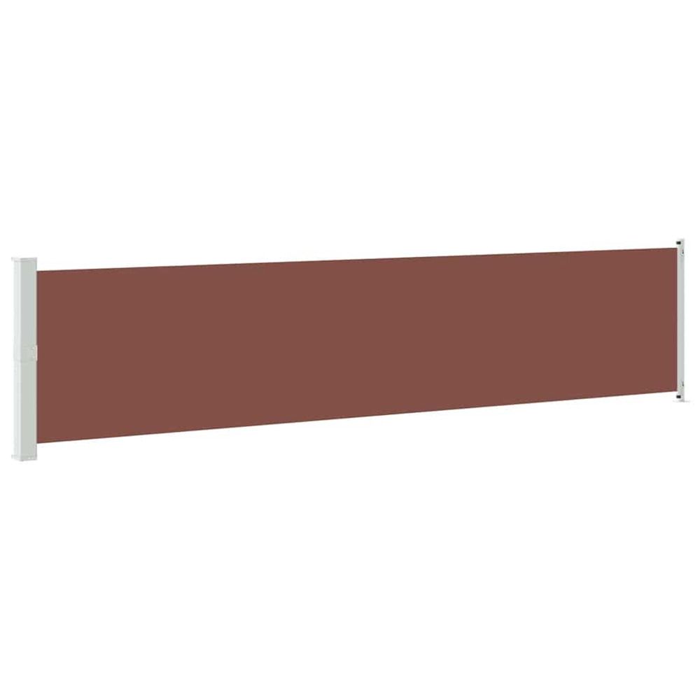 Auvent latéral rétractable de patio 140x600 cm marron