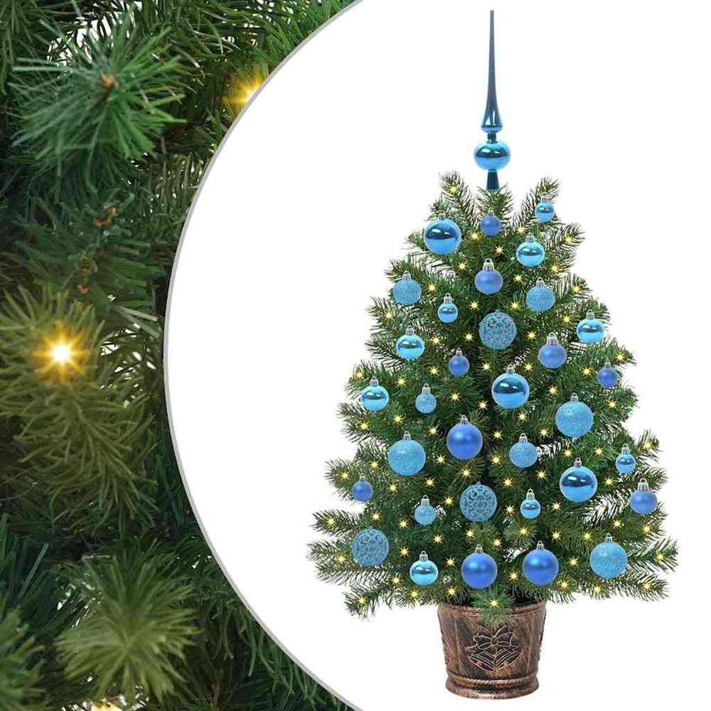 Sapin de noël artificiel avec 150 led vert 95 cm pe et pvc