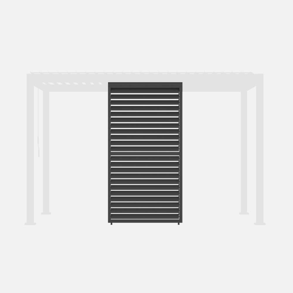 Persienne à lames orientables 130cm pour pergola bioclimatique aluminium 4x3m triomphe